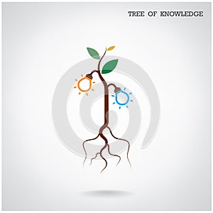 Tree of Knowledge concept. Education and business sign.