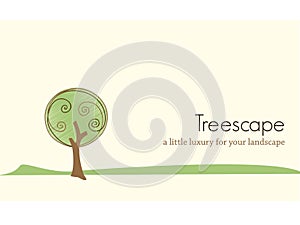 Tree landscape business card design