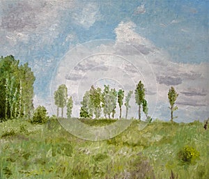 Tree Landscape Oil Painting