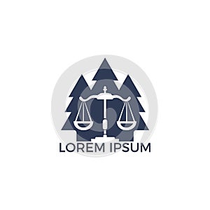 Tree law logo design.