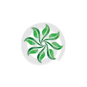 Tree leaf vector design eco friendly concept logo