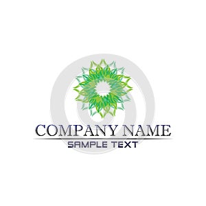 Tree leaf vector design eco friendly concept logo