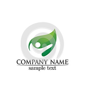 Tree leaf vector design eco friendly concept logo