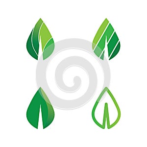 Tree leaf vector design eco friendly concept logo