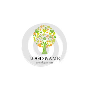 Tree leaf vector logo design