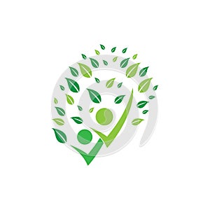 Tree leaf vector logo design