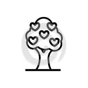 Tree Life icon vector. Isolated contour symbol illustration