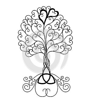 The tree of life and Trinity Spiritual Symbol