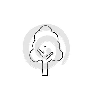 Tree line icon image vector simple design on white background