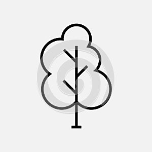 Tree Line Icon.Vector Illustration