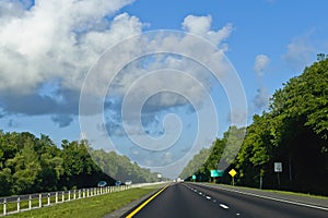 Tree lined highway