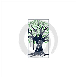 Tree Logo abstract design vector template elegant style