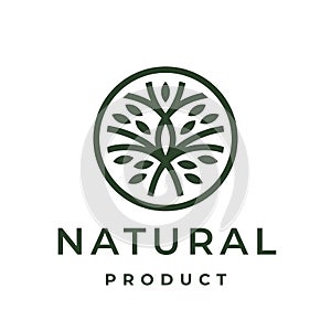 Tree logo natural product icon