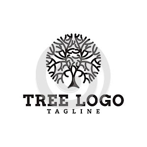 Tree logo vector design template