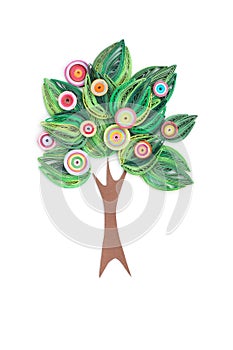 Tree made in quilling art