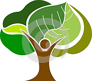 Tree man logo