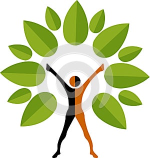 Tree man logo