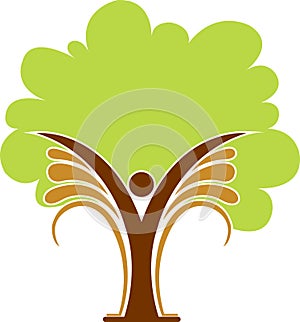 Tree man logo