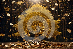 tree with money, the concept of law of attraction