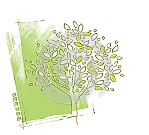 Tree motive, background design