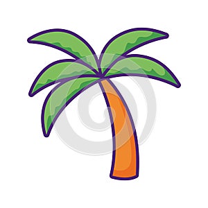 tree palms isolated icon vector ilustration