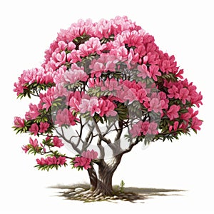 Pink Azalea Tree: A Powerful Symbol Of Realism And Symbolism photo