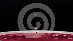 Tree pink water bubbles falling