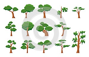 Tree Plant Green Nature Ecology Icon Symbol Set