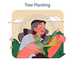 Tree Planting concept.