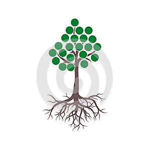 Tree And Roots icon, Tree And Roots logo