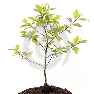 Tree sapling isolated on transparent background