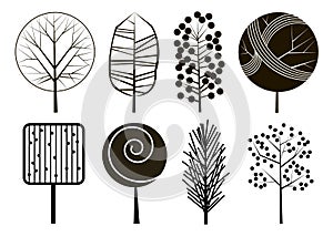 Tree sign vector symbol computer illustration