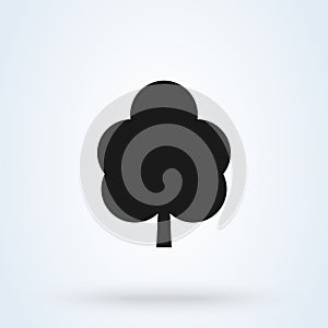 Tree silhouette Simple vector modern icon design illustration photo
