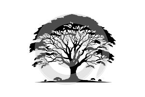 Tree silhouette vector art illustration eps