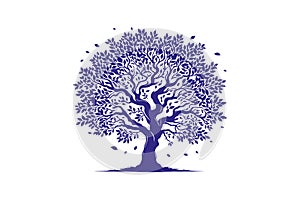 Tree silhouette vector art illustration eps