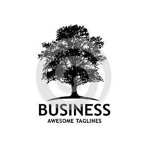 Tree silhouette vector logo