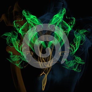 Trees of smoke background