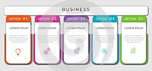 Tree steps modern business infographic template design photo