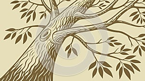 Tree trunk texture detail, nature and organic patterns design. vector design Generative AI
