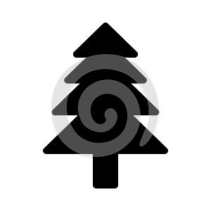 Tree glyph flat vector icon