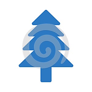 Tree glyph color vector icon