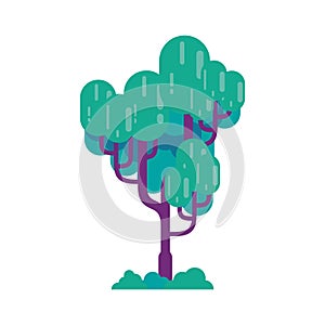 Tree Vector illustration with flat and simple design.