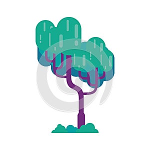 Tree Vector illustration with flat and simple design.