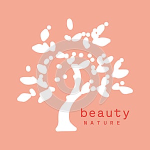 Tree vector logo this beautiful tree is a symbol of life, beauty, growth, strength, and good health.