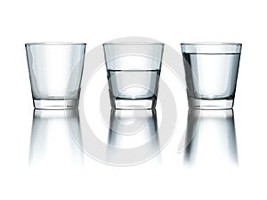 tree water glasses empty half and full philosophy photo