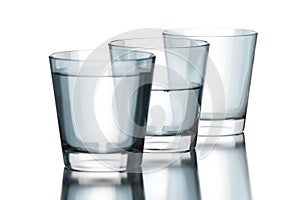 tree water glasses empty half and full philosophy photo