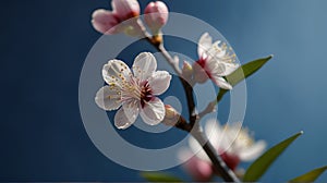 a tree with white flowers and the word cherry on it