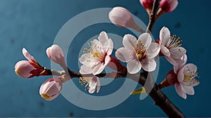 a tree with white flowers and the word cherry on it