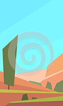 Low poly desert vegetation