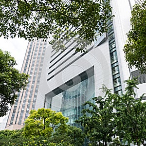 Trees and buildings